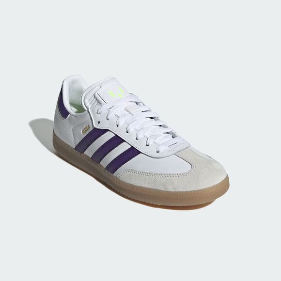 Adidas Samba Messi Indoor - Unisex Soccer Shoes White Purple IH8161 NEW - Picture 3 of 8